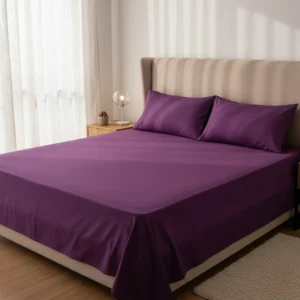 King Size Solid Color Cotton Bedsheet